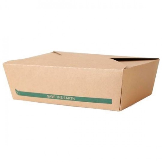 ENVASES DESECHABLES: CAJA CARTON KRAFT PARA ENTREGA DOMICILIO