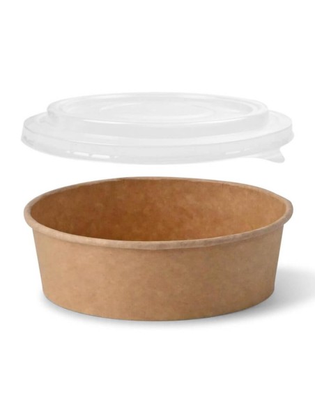 ✅ Pack Saladeira de Papel Kraft 500 cc + TAMPA - Envio Gratuito 24h.