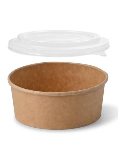 ✅ Pack Saladeira de Papel Kraft 750 cc + TAMPA - Envio Gratuito 24h.