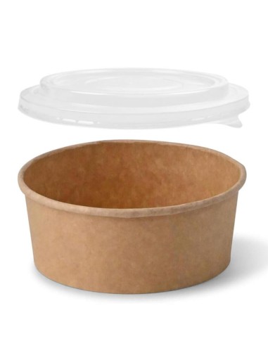 ✅ Pack Saladeira de Papel Kraft 750 cc + TAMPA - Envio Gratuito 24h.