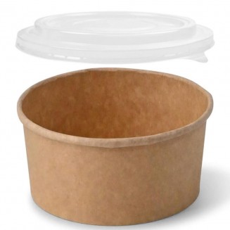 PACK ENSALADERA DE PAPEL KRAFT 1.100 cc + TAPA (300 Uds.)