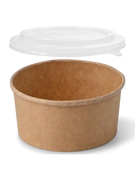 ✅ Pack Saladeira de Papel Kraft 1.100 ml + TAMPA - Envio Gratuito 24h.
