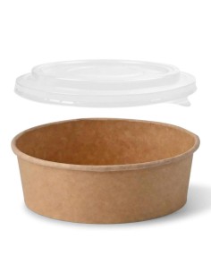 ✅ Pack Saladeira de Papel Kraft 1.300 cc + TAMPA - Envio Gratuito 24h.