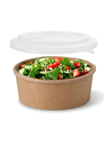 ✅ Pack Saladeira de Papel Kraft 750 ml + TAMPA - Envio Gratuito 24h.