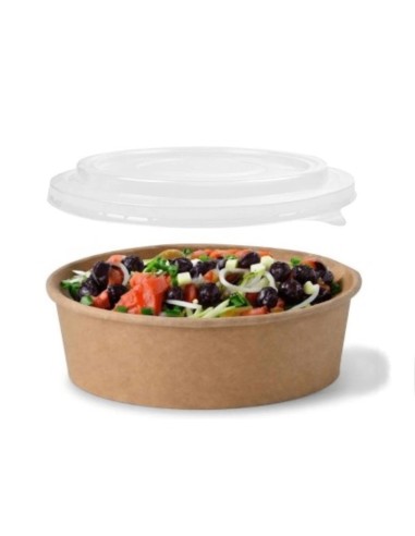 ✅ Pack Saladeira de Papel Kraft 1.300 cc + TAMPA - Envio Gratuito 24h.