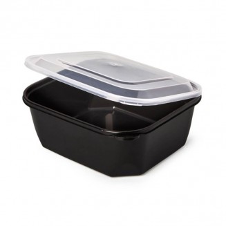 TARRINA DE PLÁSTICO NEGRA 1.000 cc (50 Uds.)