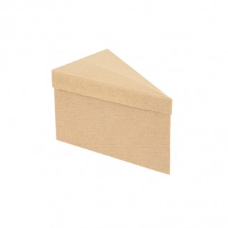 CAIXA TRIANGULAR PARA BOLO DE PAPEL 144X85X90 mm (100 Unid.)