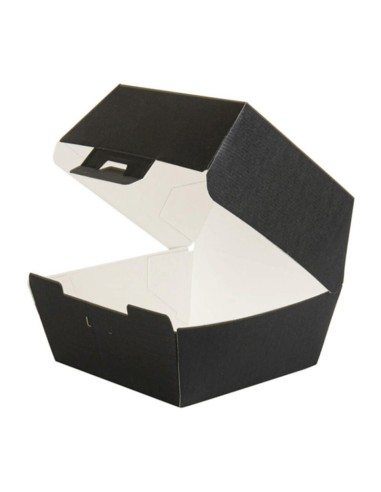 ▷ Caixa para hambúrguer em cartão preto 13X12,5X9 cm. – Envio em 24h.