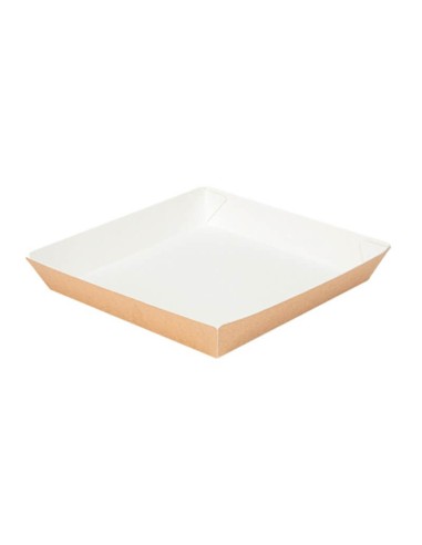 ▷ Tabuleiro de papel quadrado 23x23x2,9 cm - Envio 24h.