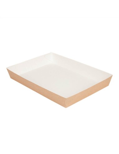 ▷ Tabuleiro de Papel Quadrado 25,5x18x3,7cm - Envio 24h.
