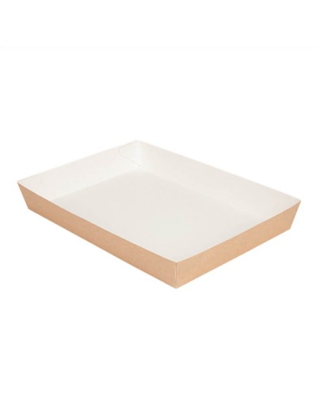 ▷ Tabuleiro de Papel Quadrado 25,5x18x3,7cm - Envio 24h.