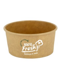 ▷ EMBALAGEM Gelado Castanho 8 OZ 240 ml. - Envio 24h.