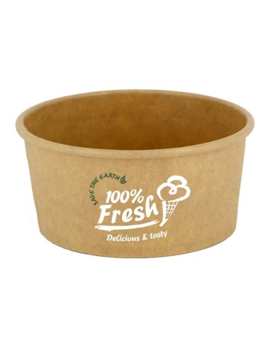 ▷ EMBALAGEM Gelado Castanho 8 OZ 240 ml. - Envio 24h.