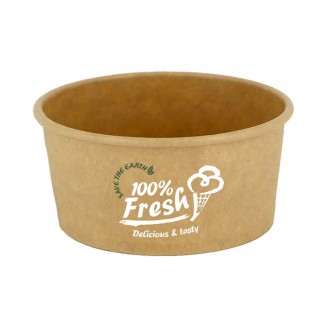 POTE DE SORVETE MARROM 6 Oz 180 ml. (100 Unid.)