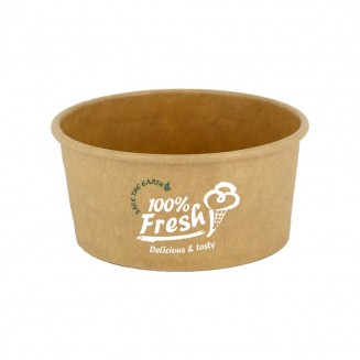 TARRINA DE SORVETE MARROM 4 Oz 120 ml. (100 Unid.)