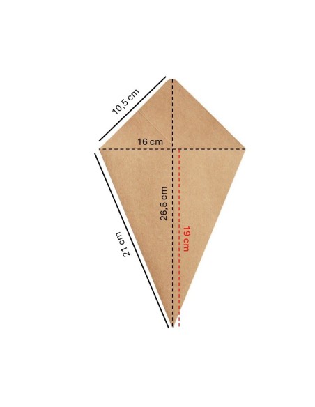 ▷ Embalagem para Fritos com Molheira 205X265 mm