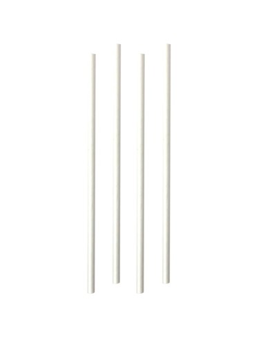 ▷ Palhinha de Papel Biodegradável Branca 210X12 mm - Envio 24h