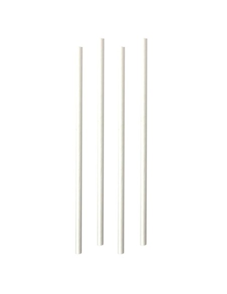 ▷ Palhinha de Papel Biodegradável Branca 210X12 mm - Envio 24h