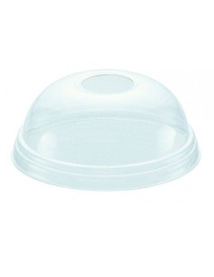 ▷ Tampa PET Cúpula com Furo Ø 95mm 8/12/16/20 Oz - Envio em 24 h.