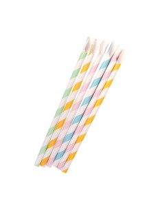 ▷ Palhinhas de Papel com Pá Multicolor - Envio Grátis 24h.