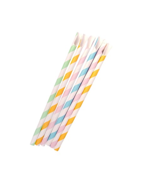 ▷ Palhinhas de Papel com Pá Multicolor - Envio Grátis 24h.