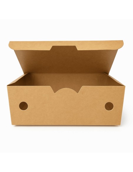 ▶️Caixa para fritos pequena Kraft 375 cc 114x73x45mm (500 Uds.)