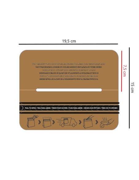 ▷ Fecho para Saco de Papel 19,5x15 cm - Envio em 24h.