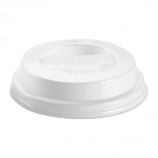 TAPA BLANCA PARA VASOS 4 Oz Ø 62mm. (50 Uds.)