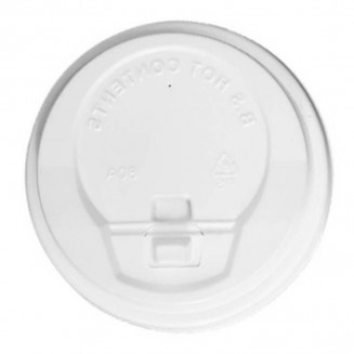 TAPA BLANCA CON CIERRE PARA VASOS 8/12 Oz (50 Uds.)