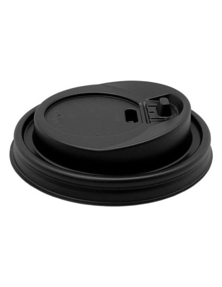▶️ Tampa Preta com Fecho para Copos 8/12 OZ Ø 780mm.