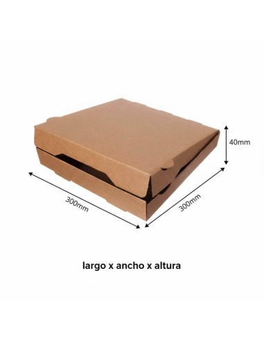 Caixas para Pizza Kraft 30x30x4 cm. | Embalagens para Pizarias.