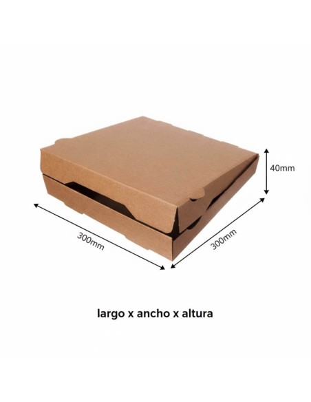Caixas para Pizza Kraft 30x30x4 cm. | Embalagens para Pizarias.