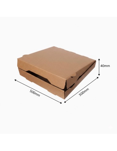 Caixas para Pizza Kraft 50x50x4 cm. | Embalagens para Pizarias.