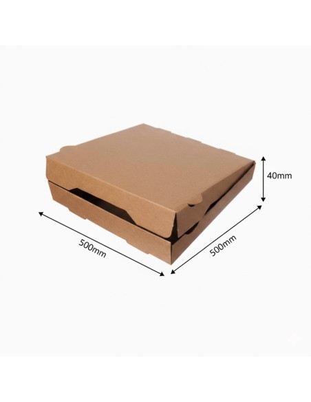 Caixas para Pizza Kraft 50x50x4 cm. | Embalagens para Pizarias.
