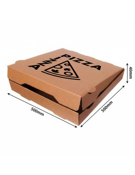 Caixas para Pizza com Design 50x50x4 cm. | Embalagens para Pizarias.