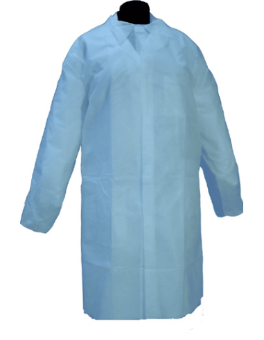 Bata Descartável Azul Polipropileno - Envio em 24h.