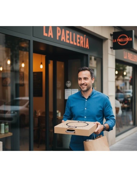 ✅ Caixa Castanha para Transportar Paellas 40x40 cm - Envio Grátis 24h.