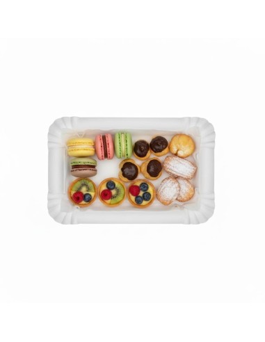Tabuleiro de Cartão Branco 12×19 cm | Tabuleiros descartáveis