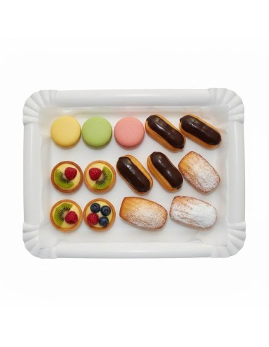 Tabuleiro de Cartão Branco 18x24 cm.|Tabuleiros descartáveis