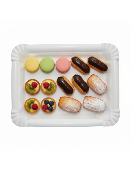 Tabuleiro de Cartão Branco 18x24 cm.|Tabuleiros descartáveis