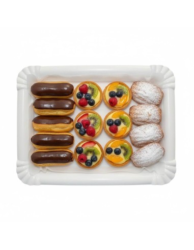 Tabuleiro de Cartão Branco 22x28 cm | Tabuleiros descartáveis