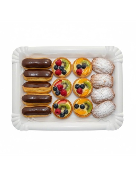 Tabuleiro de Cartão Branco 22x28 cm | Tabuleiros descartáveis