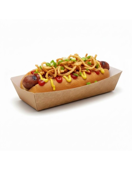 Tabuleiro de Papel para Cachorro-Quente 17×55×4 cm | Embalagens para Cachorros-Quentes