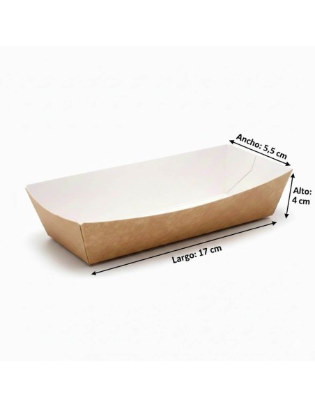 Tabuleiro de Papel para Cachorro-Quente 17×55×4 cm | Embalagens para Cachorros-Quentes