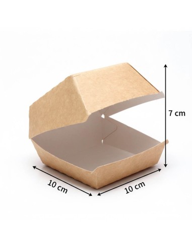 Caixa de Hambúrguer em Cartão 10x10x7 cm | Embalagens para Burgers