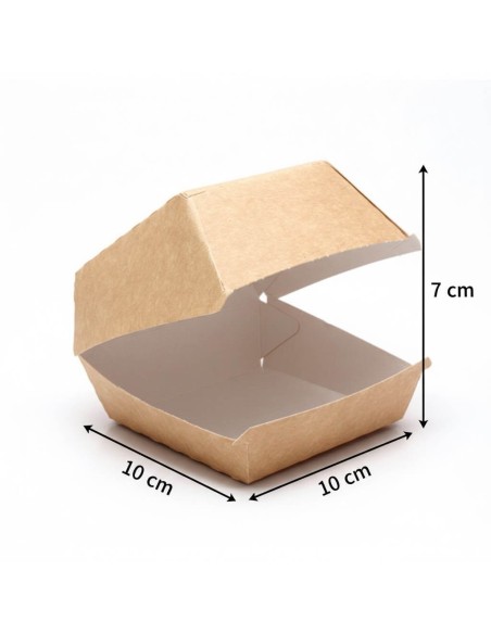 Caixa de Hambúrguer em Cartão 10x10x7 cm | Embalagens para Burgers