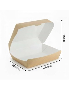 ? Caixa para Hambúrguer em Cartão 12x12x8,5 cm | Embalagens para Burgers 2