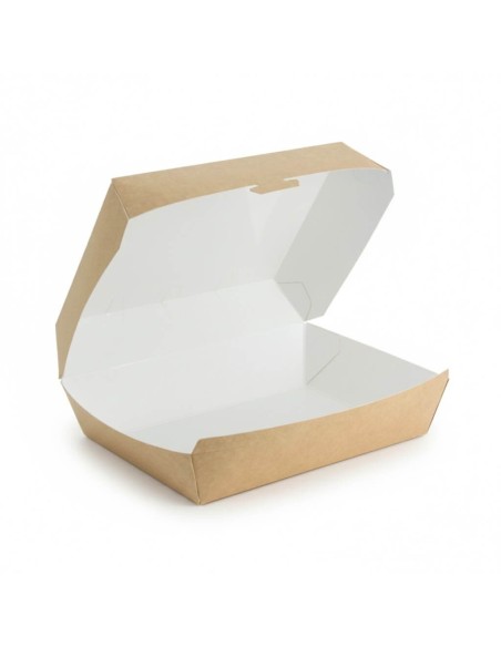 Caixa para Hambúrguer em Cartão 12x12x8,5 cm | Embalagens para Hambúrgueres