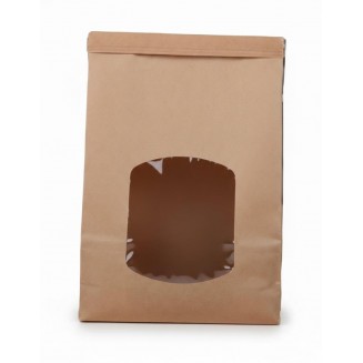 BOLSA SOS CON VENTANA Y CIERRE 21x9x35 cm. (100 Uds.)