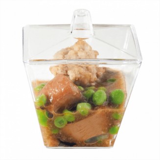 RECIPIENTE DE PLÁSTICO PARA CATERING + TAMPA (24 Unid.)